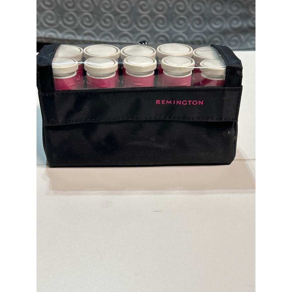 Remington 10 Piece Heated Rollers Set Pink White Travel Case Cord-Works‎